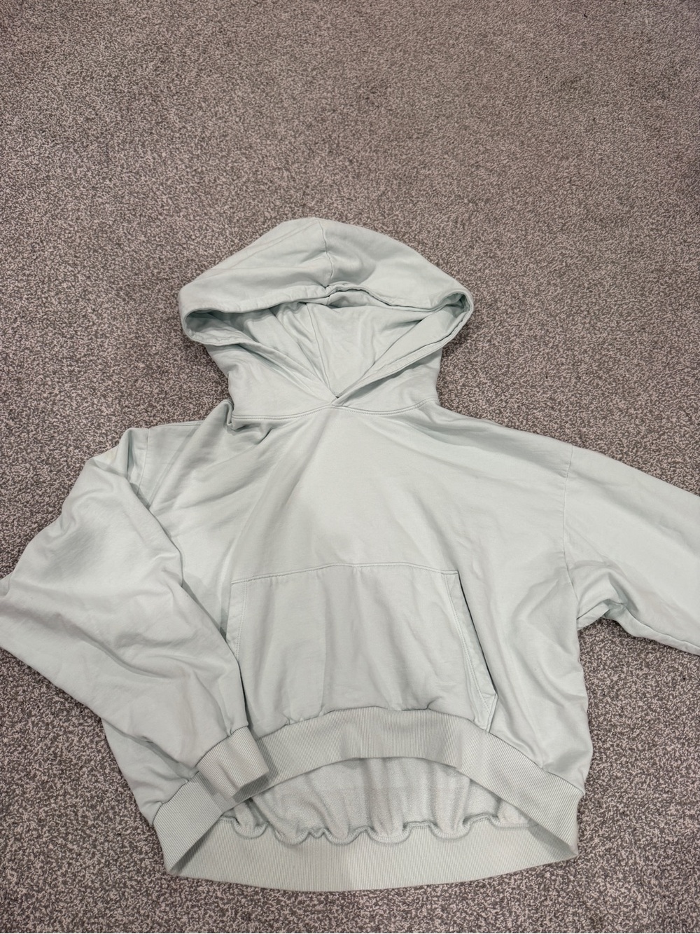 Boys Lie Mint Green Cropped Hoodie Sweatshirt